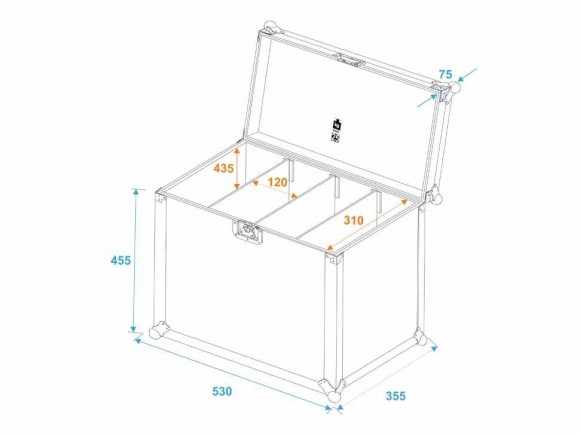 ROADINGER Flightcase 4x SLS Size L