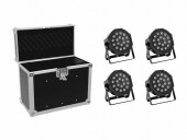 EUROLITE Set 4x LED SLS-180 + Case EC-SL4M size M