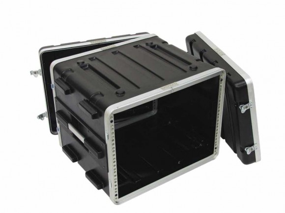 ROADINGER Kunststoff-Rack KR-19, 8HE, DD, schwarz ROADINGER Kunststoff-Rack KR-19, 8HE, DD, schwarz