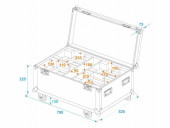 ROADINGER Flightcase 4x THA-40 PC with Wheels