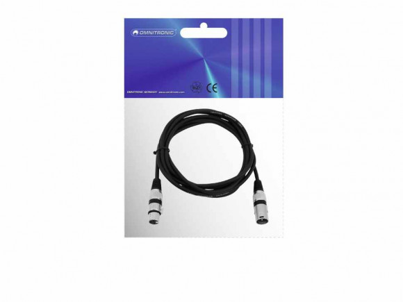 OMNITRONIC XLR cable 3pin 3m bk