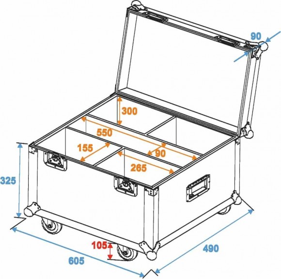ROADINGER Flightcase 4x TMH-12