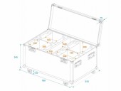 ROADINGER Flightcase 4x TMH-15 with Wheels