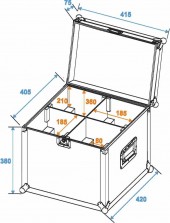 ROADINGER Flightcase 4x TMH-6/7/8/9 clamp