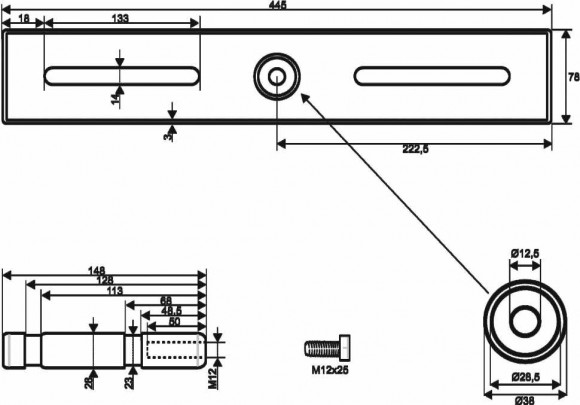 EUROLITE TAH-52 Truss Adapter w/ TV Pin