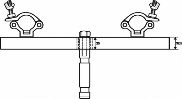 EUROLITE TAH-52 Truss Adapter w/ TV Pin