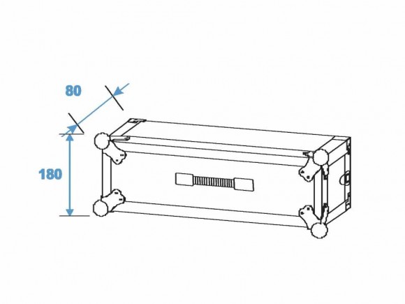 ROADINGER Effect Rack CO DD, 3U, 40cm deep, silver