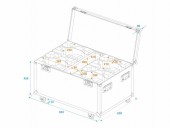 ROADINGER Flightcase 4x TMH-X5 with Wheels