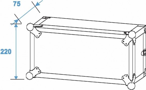 ROADINGER Effect Rack CO DD, 4U, 38cm deep, black
