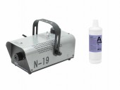 EUROLITE Set N-19 Smoke machine silver + A2D Action smoke fluid 1l EUROLITE Set N-19 Smoke machine silver + A2D Action smoke fluid 1l
