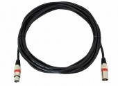 OMNITRONIC XLR cable 3pin 7.5m bk/rd