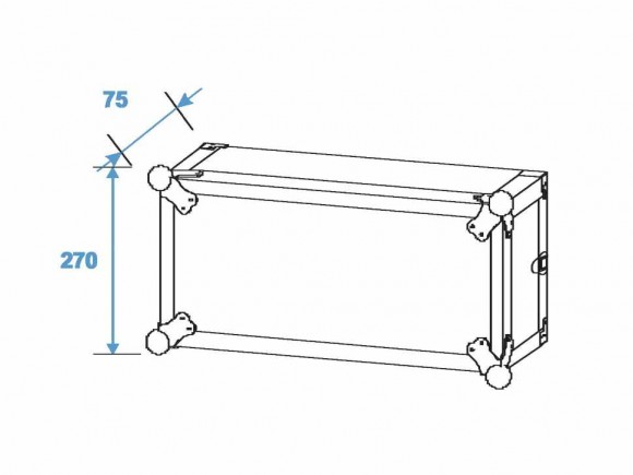 ROADINGER Effect Rack CO DD, 5U, 40cm deep, black