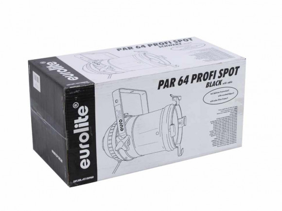 EUROLITE PAR-64 Spot Long with Cable bk