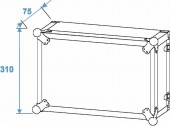 ROADINGER Effect Rack CO DD, 6U, 38cm deep, black