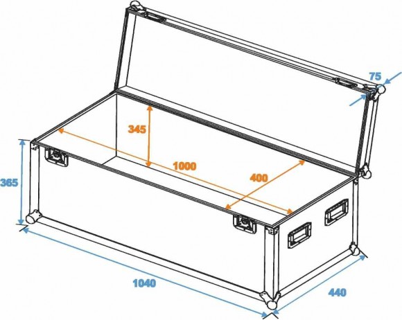 ROADINGER Universal case Profi 100x40x40cm