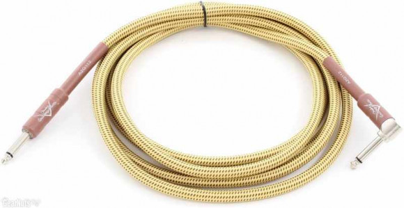 FENDER CUSTOM SHOP 10` ANGLE INSTRUMENT CABLE TWEED