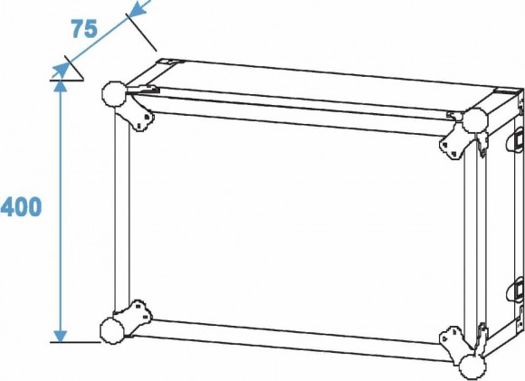 ROADINGER Effect Rack CO DD, 8U, 38cm deep, black