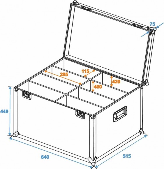 ROADINGER Flightcase 8x SLS Size L