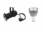 EUROLITE Set PAR-16 Spot bk + GU-10 230V COB 7W 6400K EUROLITE Set PAR-16 Spot bk + GU-10 230V COB 7W 6400K