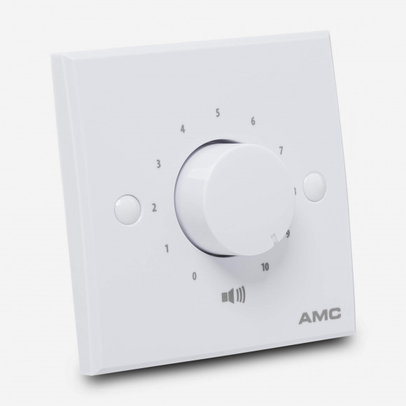 AMC VC 5RX Аттенюатор с реле 10-шаговый + Выкл., 6Вт/100В, 24шт. в коробке: 40х30х18см.