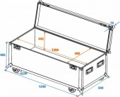 ROADINGER Universal Case Profi 120x50x50cm wheels