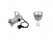 EUROLITE Set PAR-16 Spot sil + GU-10 230V COB 7W 6400K EUROLITE Set PAR-16 Spot sil + GU-10 230V COB 7W 6400K