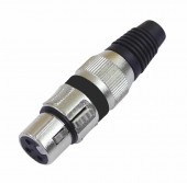 OMNITRONIC XLR socket 3pin bk 10x
