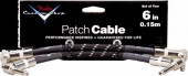 FENDER CUSTOM SHOP 6`` PATCH CABLE 2 PACK BLACK TWEED FENDER CUSTOM SHOP 6`` PATCH CABLE 2 PACK BLACK TWEED